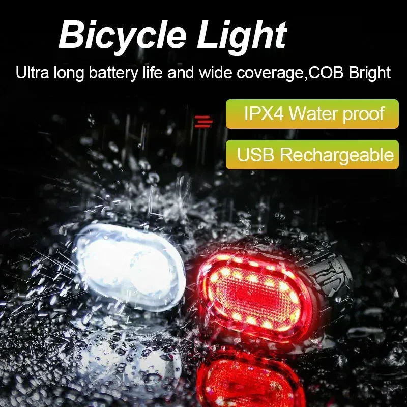 Bike Light Front Rear - 2025 Front Rear Bike Lights Rechargeable