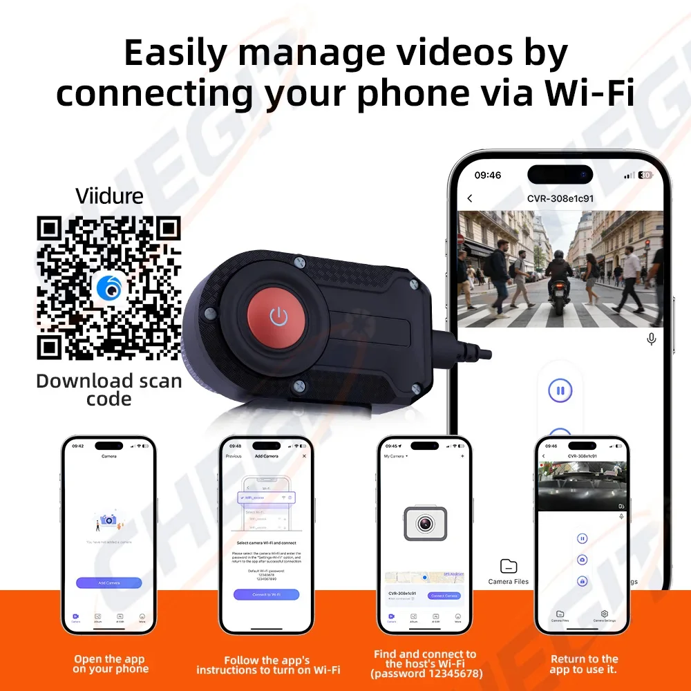 Motorcycle DVR 2K HD WiFi With – обзор и цена Cycling Loop