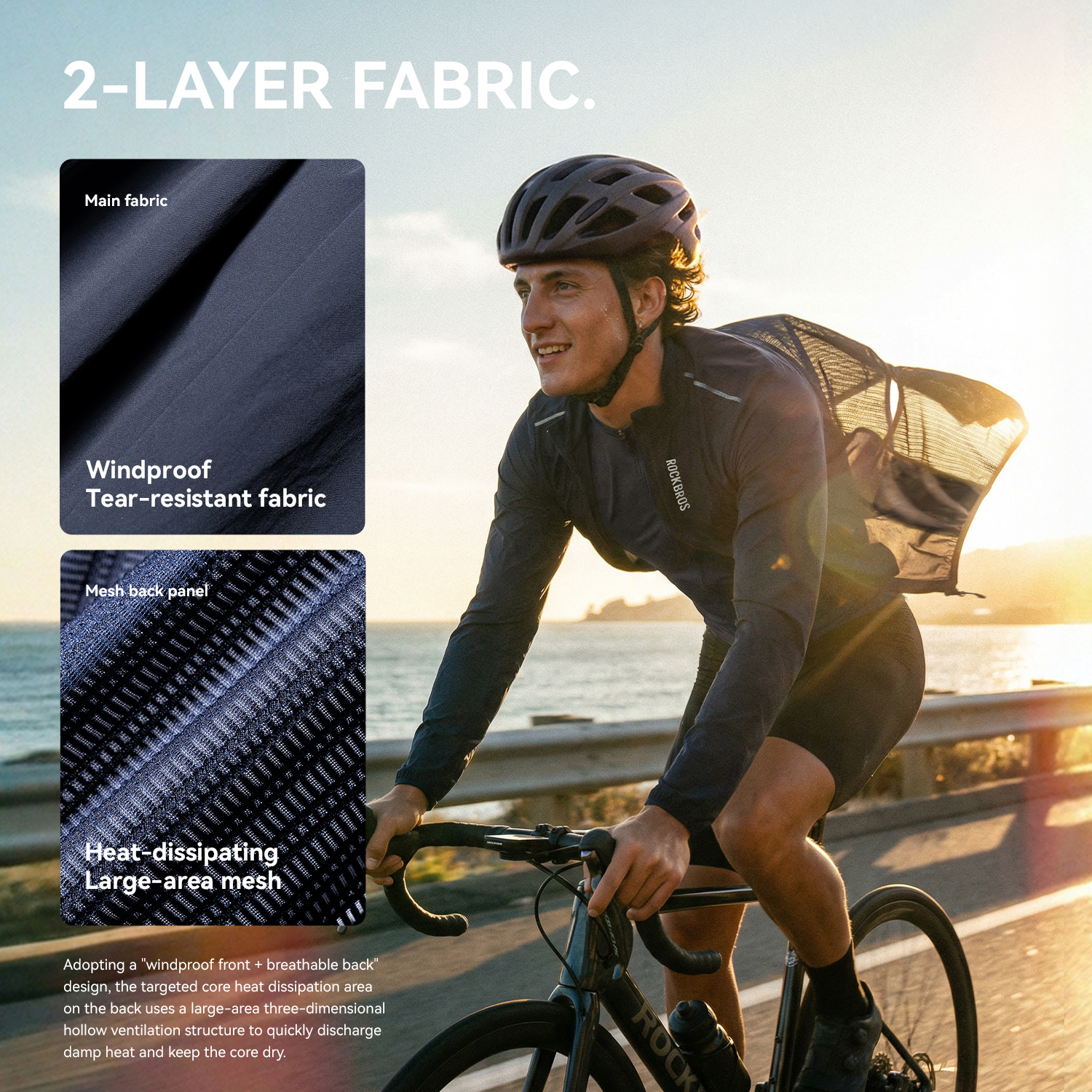 ROCKBROS Cycling Jacket  Windp – обзор и цена Cycling Commuter Jacket