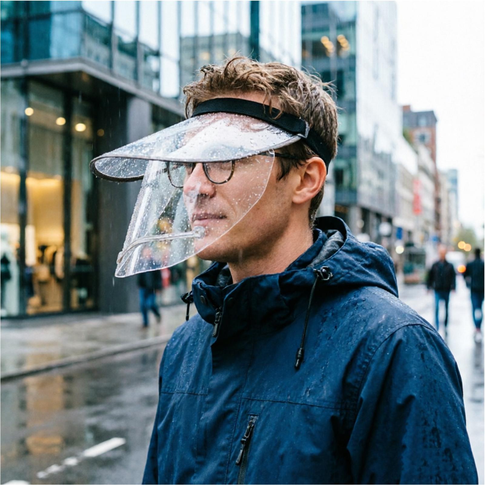 Rain Shield For Face Wide Brim – обзор и цена Cycling Commute Rain