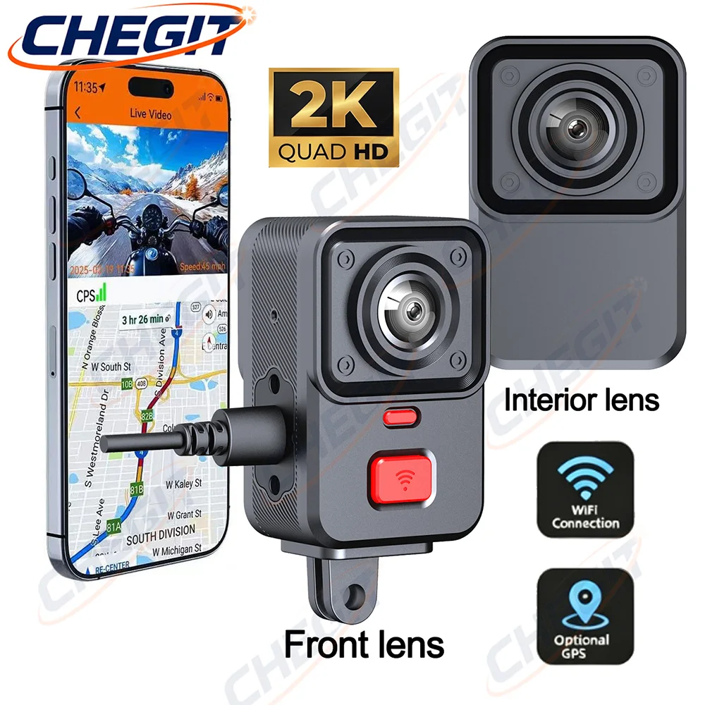 2 Camera Motorcycle DVR 2K HD  – обзор и цена Cycling Loop