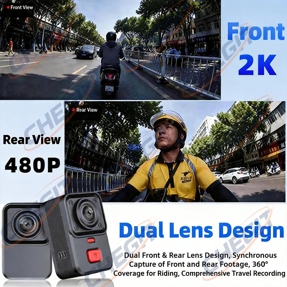 2 Camera Motorcycle DVR 2K HD  – обзор и цена Cycling Loop