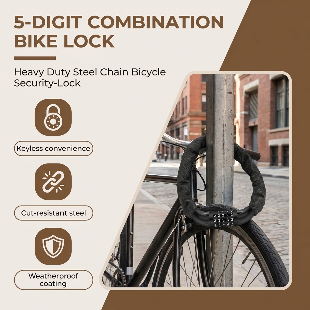 5-Digit Combination Bike Lock  – обзор и цена Commuter Bike Lock