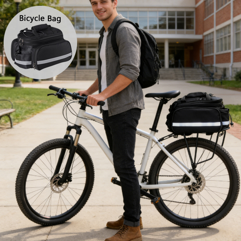 1pcs Bicycle Trunk Bag Bike Re – обзор и цена Waterproof Cycling Commute