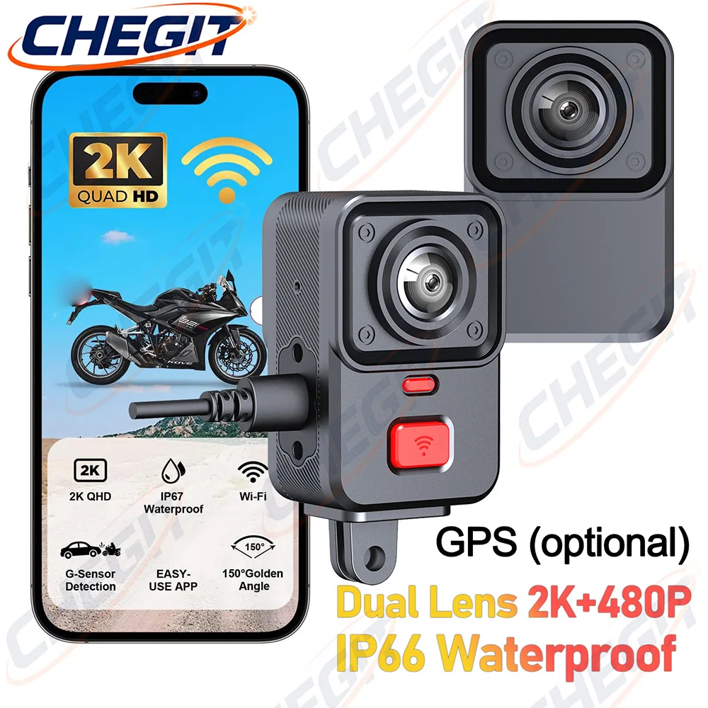 2 Camera Motorcycle DVR 2K HD  – обзор и цена Cycling Loop