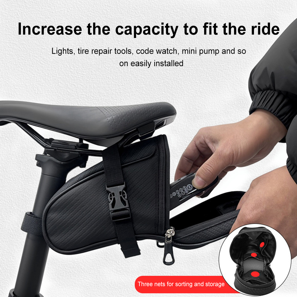 1L Bike Saddle Bag Waterproof  – обзор и цена Saddle Bag Under Seat