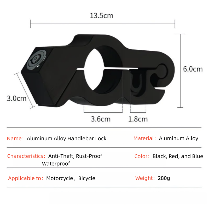 Motorcycle & Bicycle Handlebar – обзор и цена Commuter Bike Lock