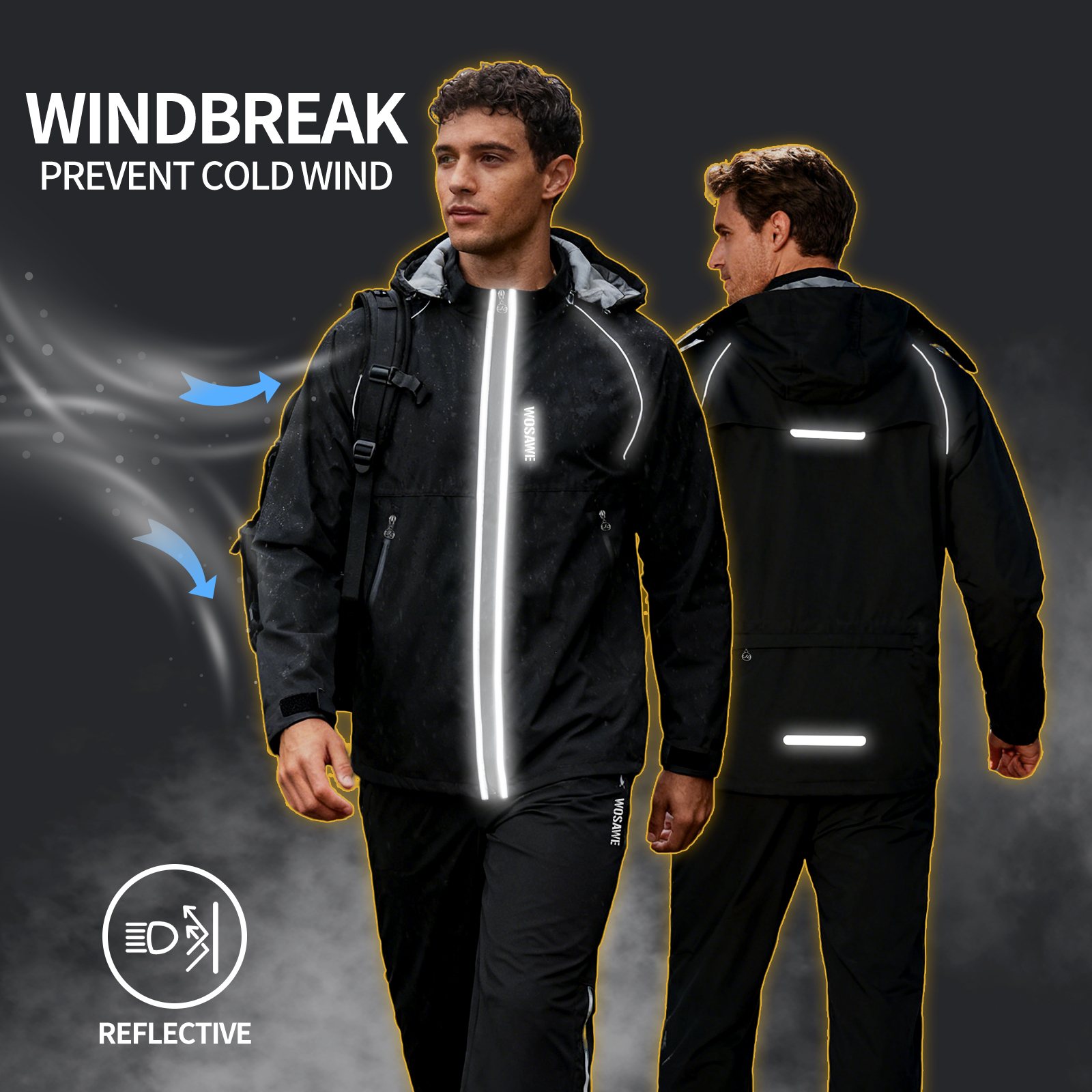 WOSAWE Reflective Motorcycle R – обзор и цена Cycling Commute Rain