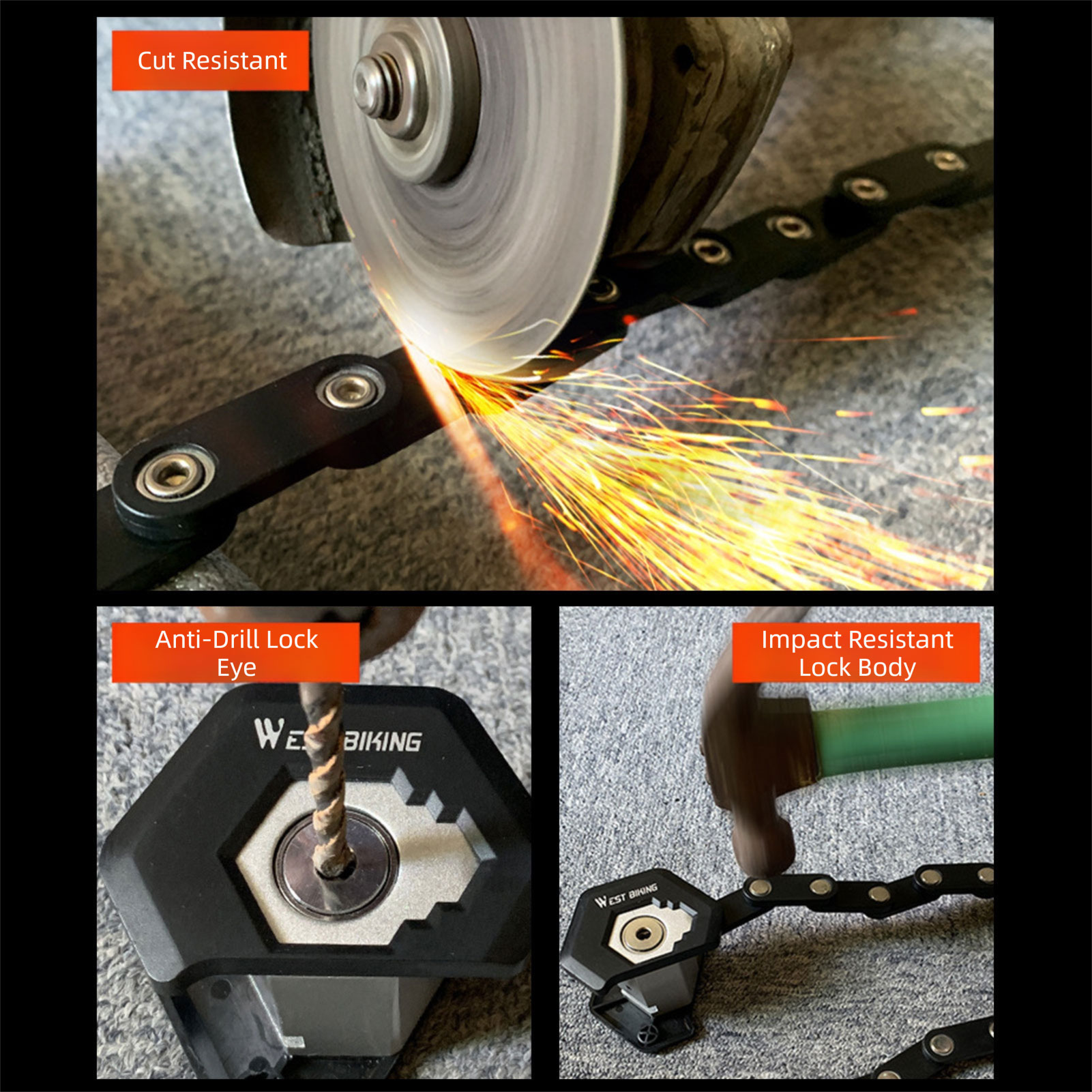 Portable Folding Chain Lock Fo – обзор и цена Commuter Bike Lock